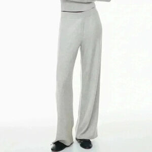 ARITIZA WILFRED FREE RIBBED GREY SWEAT WIDE LEG PANTS SMALL